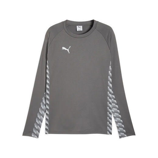 Puma Sport-Langarmshirt teamLIGA26 Training Sweat (100% rec. Polyester, atmungsaktiv) grau Herren