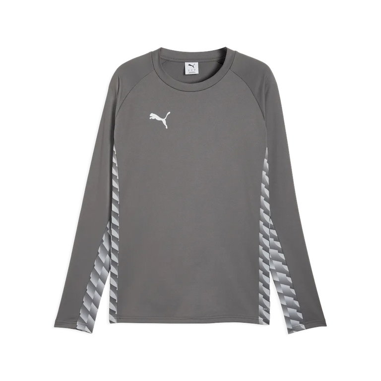 Puma Sport-Langarmshirt teamLIGA26 Training Sweat (100% rec. Polyester, atmungsaktiv) grau Herren