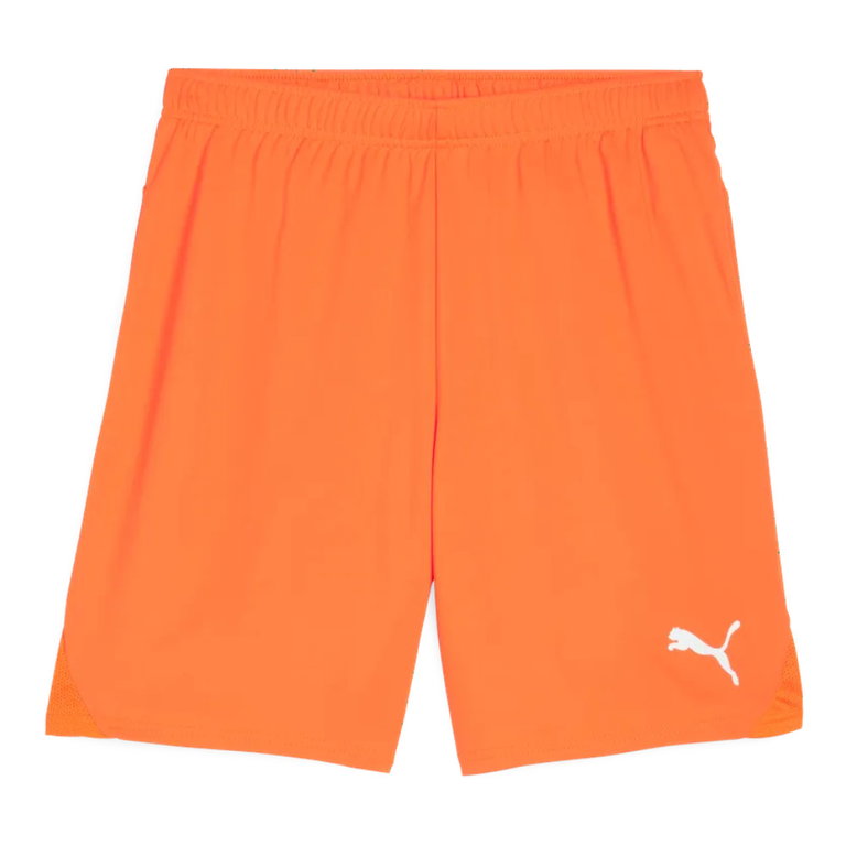 Puma Sporthose teamGOAL Shorts (100% rec. Polyester) kurz orange Herren