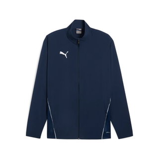 Puma Sportjacke teamGOAL Sideline Jacket (100% rec. Polyester, atmungsaktiv) navyblau Herren
