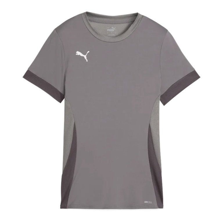 Puma Trainings-Shirt teamGOAL Matchday Jersey (100% rec. Polyester) kurzarm grau Damen