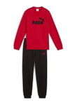 Puma Jogginganzug ESS No.1 Logo Crew Sweat Suit TR B (Hose+Pullover) rot/schwarz Jungen