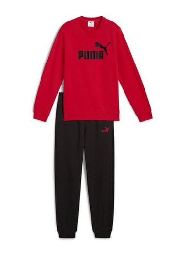Puma Jogginganzug ESS No.1 Logo Crew Sweat Suit TR B (Hose+Pullover) rot/schwarz Jungen
