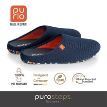 Purosteps Hausschuhe Casa Eco Signet dunkelblau/orange