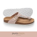 Purosteps sandały na palcach Marbella Eco (skóra) różowo/brązowe damskie