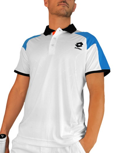 Lotto Polo Matrix Tech white/blue Men
