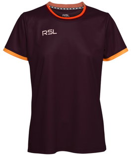 RSL Sport-Shirt Draco (100% Polyester, atmungsaktiv) winerot Damen