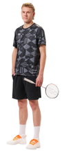 RSL Sports T-shirt Stone (100% Polyester, comfortable fit) grey/black men's