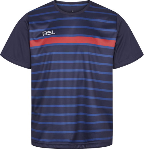 RSL Sport-Tshirt Exo (bequeme Passform, schnelltrocknend) blau/rot Herren