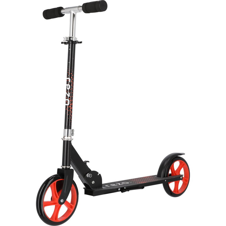 Rezo Scooter 200mm Sports (aufklappbarer Roller, Kugellager: ABEC 5-Carbon) schwarz/rot - Kinder