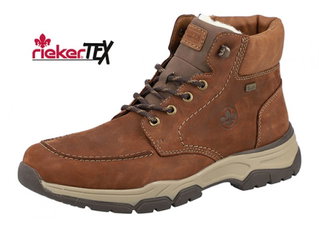 Rieker Winterstiefel 31240-22 (Schnürstiefel mit Rauhleder Matieral) braun Herren