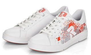 Rieker Sneaker R-Evolution (Glattleder) 41901-80 weiss/orange Damen
