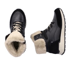 Rieker Winter Boots Evolution W0670-00 (lace-up boots with lining and side zipper) black Women