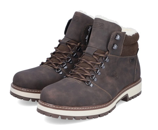 Rieker Winter Boots F8333-25 (Lace-up boots with lining) coffee brown Men