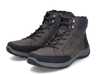 Rieker Winterschuhe 03640-25 (Schnürstiefel mit Innenfutter, Kunstleder) braun Herren