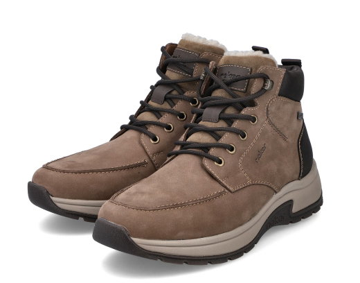 Rieker Winterschuhe 11020-00 (Schnürstiefel mit Rauhleder Matieral) braun Herren