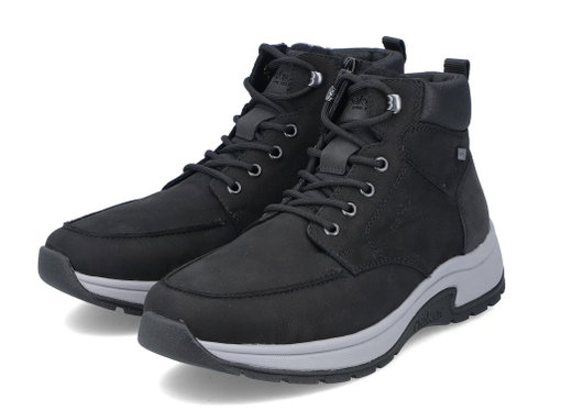 Rieker Winterschuhe 11020-00 (Schnürstiefel mit Rauhleder Matieral) schwarz/carbongrau Herren