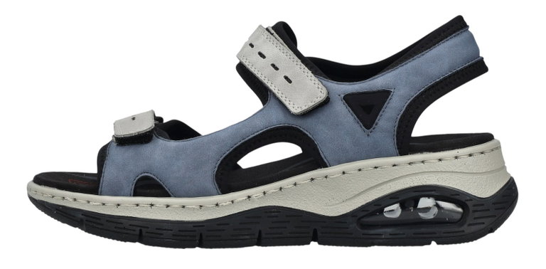 Rieker Sandale 67666 blau/grau Damen