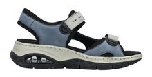 Rieker Sandale 67666 blau/grau Damen