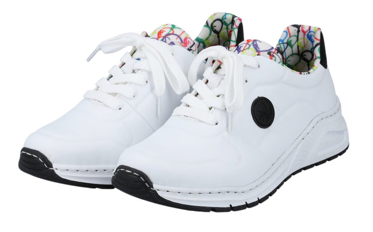 Rieker Sneakers (synthetic leather) M4903 white ladies