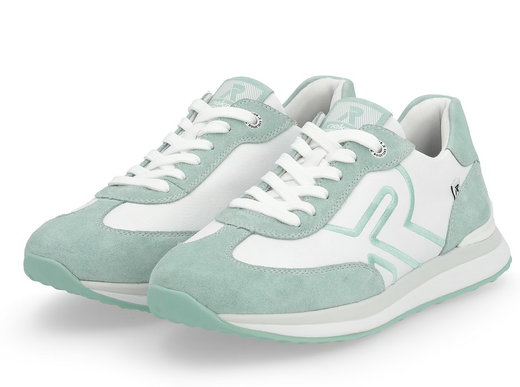 Rieker Sneaker Evolution (Glattleder) 42509-81 weiss/tealblau Damen