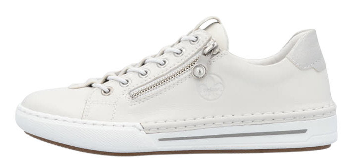 Rieker Sneakers (Smooth Leather) L7250 White Ladies