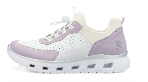 Rieker Sneaker (Kunstleder) M6067-30 weiss/lila Damen