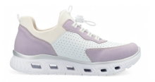 Rieker Sneaker (Kunstleder) M6067-30 weiss/lila Damen