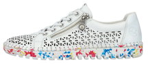 Rieker Sneaker (Glattleder) M2357 weiss/bunt Damen