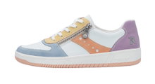 Rieker Sneaker M5520-91 (Kunstleder, mit seitlichen Reissverschluss) weiss/bunt Damen