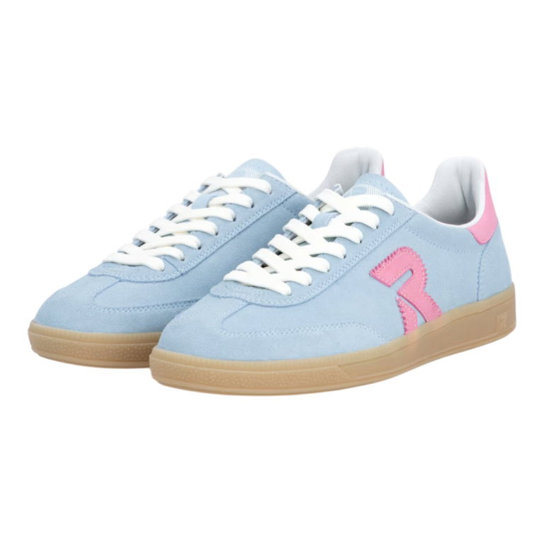 Rieker Sneaker San Diego (Glattleder) blau/pink Damen