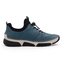 Rieker Sneaker Slipper (synthetic leather, quick lacing system) 45951 blue ladies