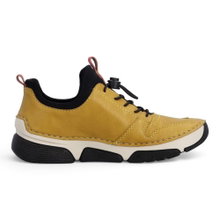 Rieker Sneakersy Slipper (skóra syntetyczna, system szybkiego sznurowania) 45951 żółte damskie