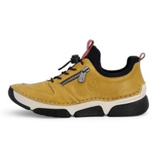 Rieker Sneakersy Slipper (skóra syntetyczna, system szybkiego sznurowania) 45951 żółte damskie