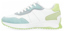 Rieker Sneaker (Glattleder) W1308 weiss/blau/lime Damen