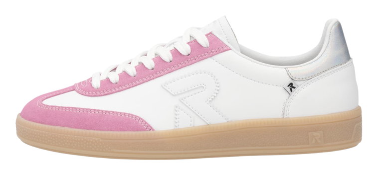 Rieker Sneaker San Diego (Glattleder) weiss/rosa Damen