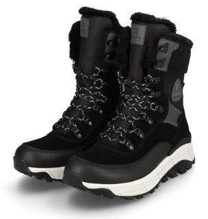 Rieker Winterstiefel Evolution W0066-00 (Stiefel mit seitlichen Reissverschluss und Innenfutter) schwarz/grau Damen