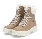 Rieker Winterstiefel W2174-20 (Schnürstiefel mit Innenfutter, Glattleder) beigebraun Damen