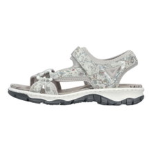 Rieker Trekkingsandale 68879-96 hellgrau/bunt Damen