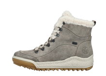 Rieker Winterschuhe Y4713-45 (Schnürstiefel mit Innenfutter, Rauleder) grau Damen
