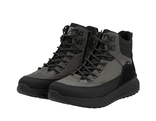 Rieker Winterschuhe U0174-42 (Schnürstiefel mit Innenfutter, Kunstleder) grau Herren