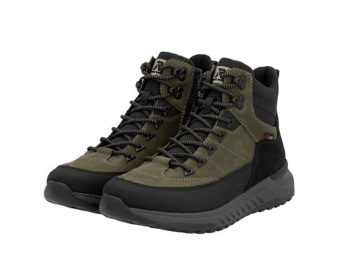Rieker Winterschuhe U0174-54 (Schnürstiefel mit Innenfutter, Kunstleder) khaki/grün Herren