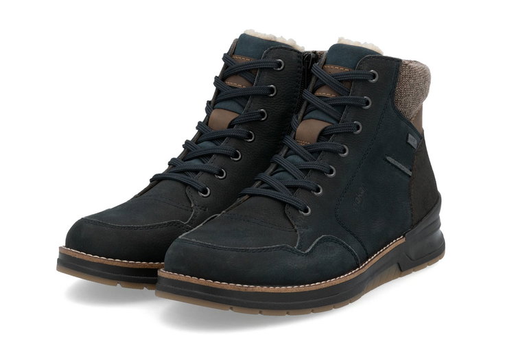 Rieker Winterstiefel 32344-14 (Schnürstiefel mit Innenfutter, Glattleder) navyblau Herren
