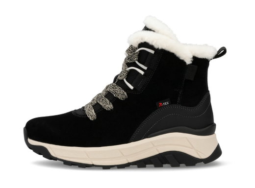 Rieker Winterstiefel W0073-00 (Schnürstiefel mit Innenfutter, Rauleder) schwarz Damen