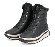 Rieker Winterstiefel W0963-01 (Schnürstiefel mit Innenfutter, Glattleder) schwarz Damen