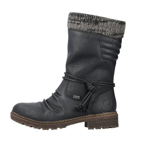 Rieker Winterstiefel Z4755-00 (Stiefel mit seitlichen Reissverschluss und Innenfutter) schwarz Damen