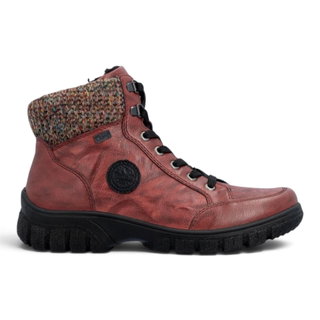 Rieker Winterstiefel Z7230 (Schnürstiefel, seitlichen Reissverschluss) weinrot Damen