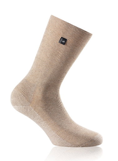 Rohner Day Sock SupeR (ribbed, non-slip, cotton) beige Men - 1 Pair