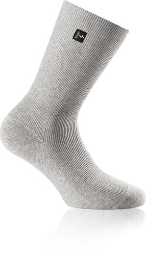 Rohner Day Sock SupeR (ribbed, non-slip, cotton) grey Men - 1 Pair