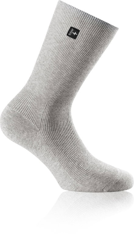 Rohner Day Sock SupeR (ribbed, non-slip, cotton) grey Men - 1 Pair